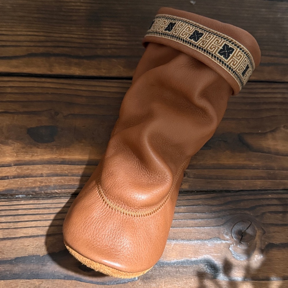 NWT Footskins USA DeerTan Leather Ankle Moccasin Slipper Boots - Picture 8 of 8